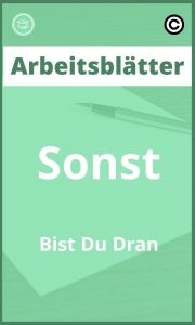 Arbeitsblätter Sonst Bist Du Dran PDF Lösungen