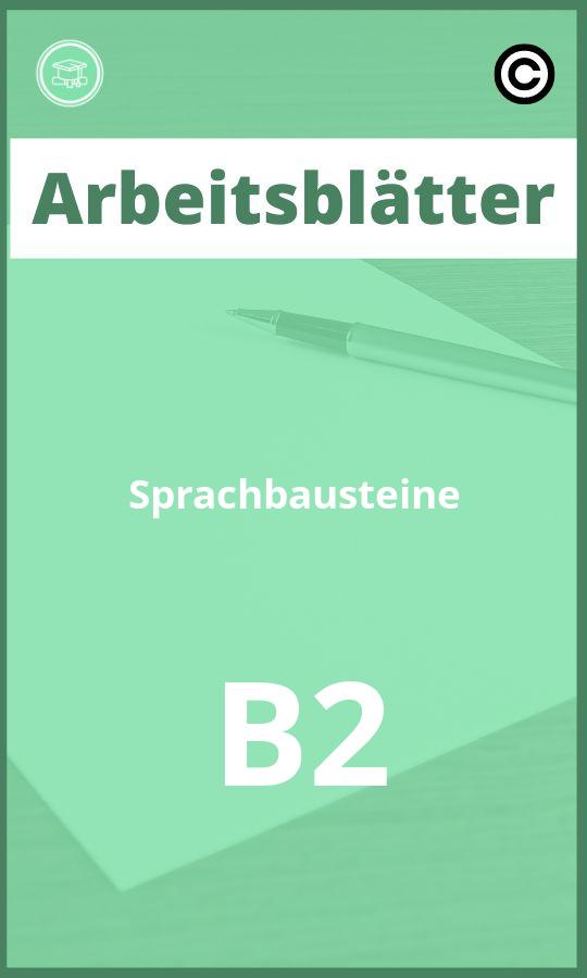 Sprachbausteine B2 Arbeitsblätter mit Lösungen PDF