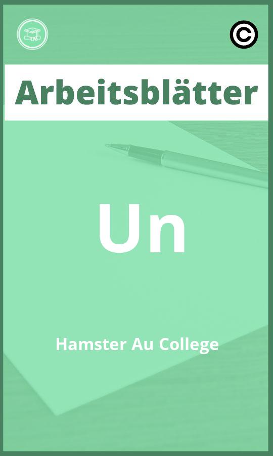 Arbeitsblätter Un Hamster Au College PDF Lösungen