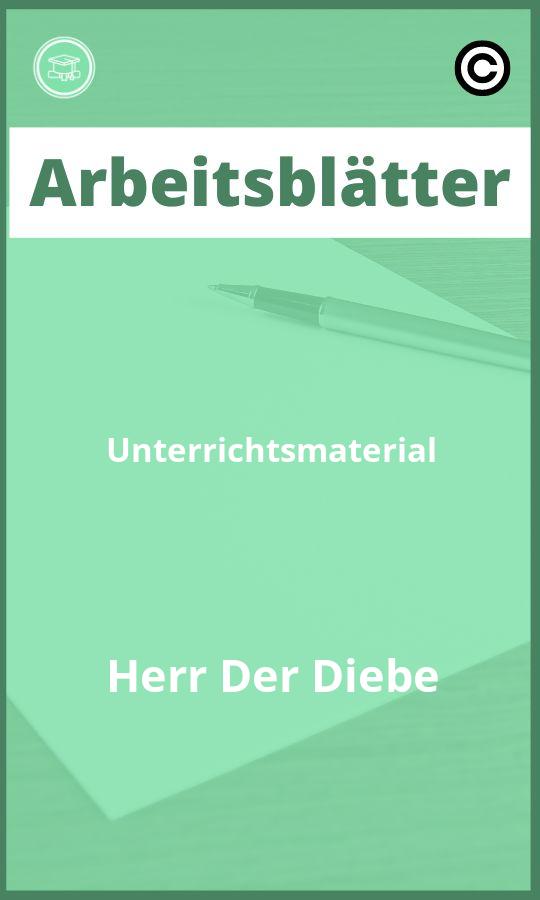 Arbeitsblätter Unterrichtsmaterial Herr Der Diebe Lösungen PDF