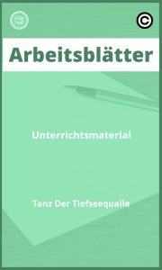 Arbeitsblätter Unterrichtsmaterial Tanz Der Tiefseequalle PDF Lösungen