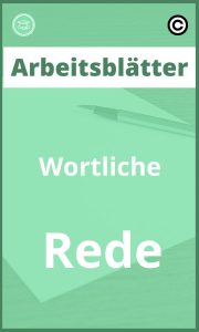 Arbeitsblätter Wörtliche Rede PDF mit Lösungen