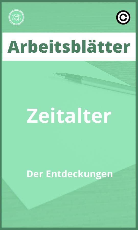 Zeitalter Der Entdeckungen Arbeitsblätter mit Lösungen PDF