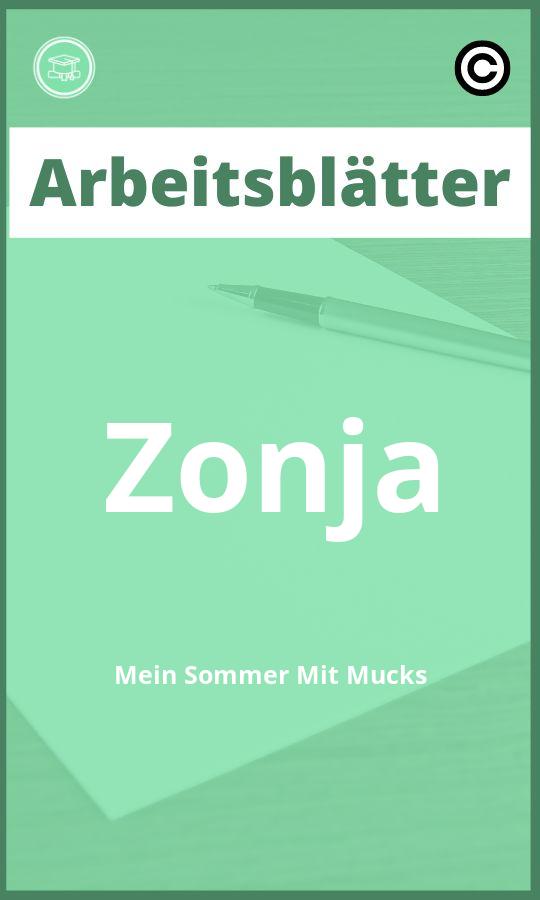 Arbeitsblätter Zonja Mein Sommer Mit Mucks Lösungen PDF